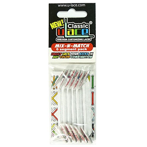 U-Lace Pack 3 Sachets 6 segments Blanc, Bleu Roi, Bleu Ciel.