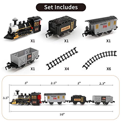 Ihaha Electric Train Set For Kids, Battery-Powered Train Toys Include Locomotive Engine, 3 Cars And 10 Tracks, Classic Toy Train Set Halloween Birthday For 3 4 5 6 Years Old Boys Girls #TOP5
