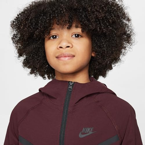 Nike Tech Big Kids' (Boys') Woven Jacket (HQ8911-652, Burgundy Crush/Burgundy Crush/Black)3