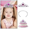 Aomig Elsa 10 Pièces Cadeau Set, Princesse Inclus Couronne avec Baguette Magique, Princesse Dress Up Accessoires Filles Diadème, pour la Décoration de Vacances, les Jeux de Rôle, les Soirées à Thème #3