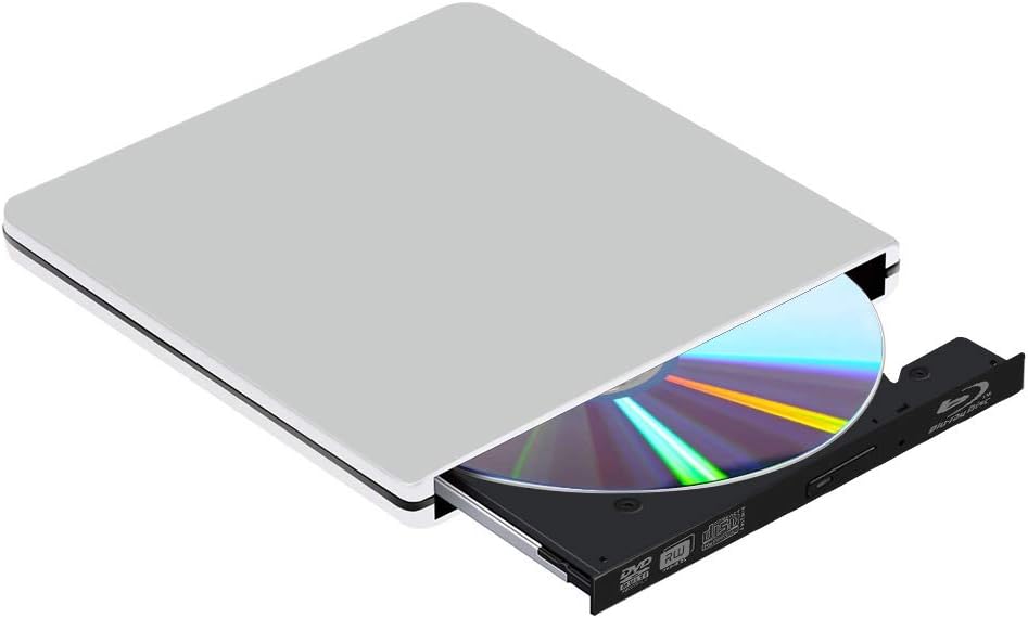 External Blu Ray DVD Drive 3D, USB 3.0 Portable Blu Ray BD