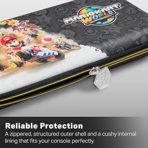 Image of PowerA Slim Case for Nintendo Switch 2 - Mario Kart World, Officially Licensed, Protective Case, Holds 10 Game Cards, Padded Screen Protector, Built-in Play Stand