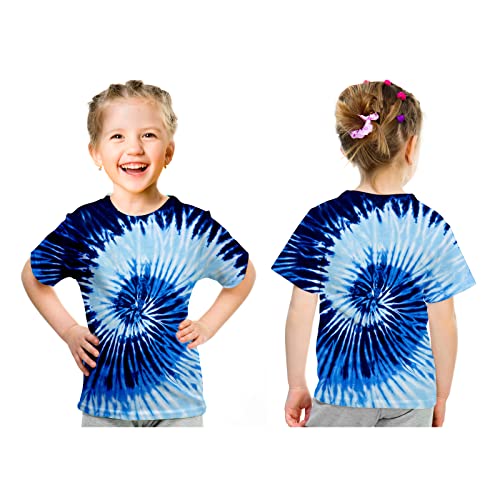 Image of Kids Tie Dye Shirt 6-18 Years Children Hippies Senior Tie-Dye Tee Tshirt for Boys' Girls'