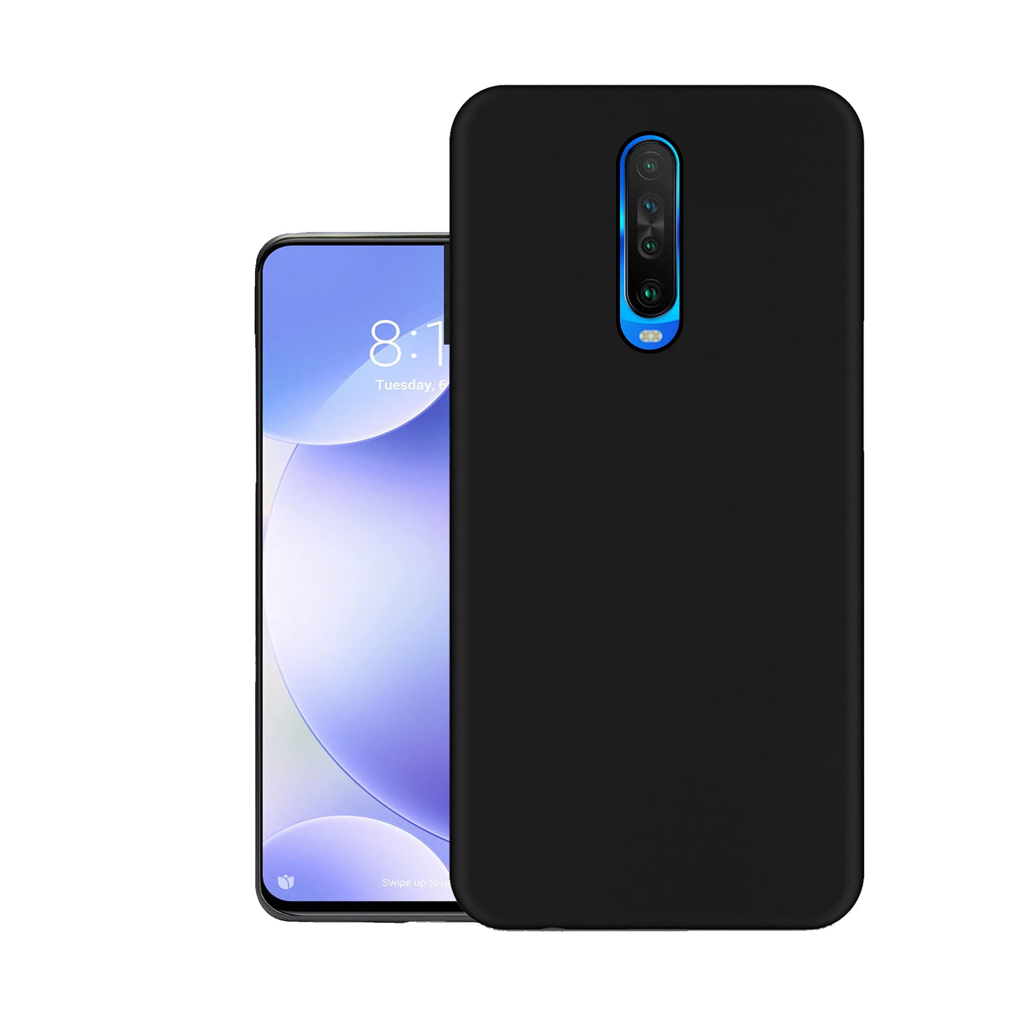 HELLO ZONE Exclusive Matte Finish Soft Back Case Cover for Poco X2 - Black (B0851B9X1Y) Amazon Price History, Amazon Price Tracker