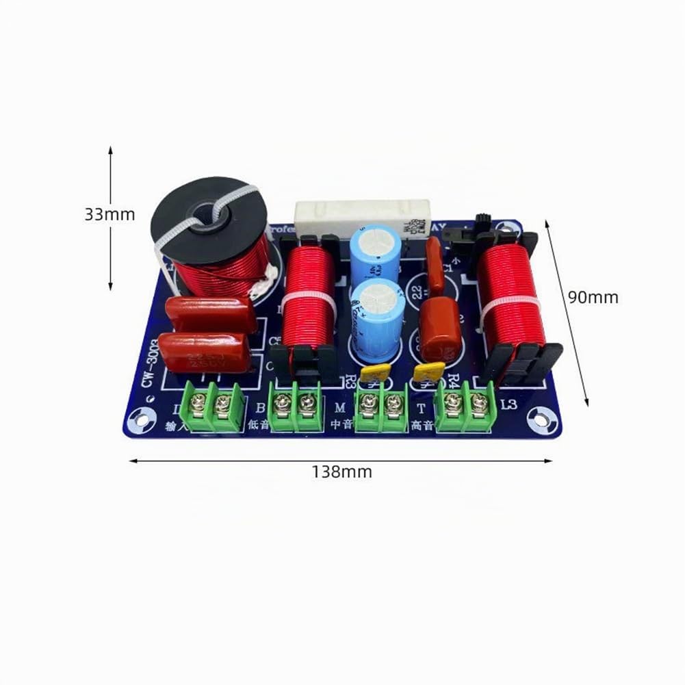 2 pezzi a 3 vie, 250 W, 850/5200 Hz, divisore di frequenza fai da te, circuito di filtraggio, bassi medi, HiFi, stereo audio, crossover durevole, 500701832