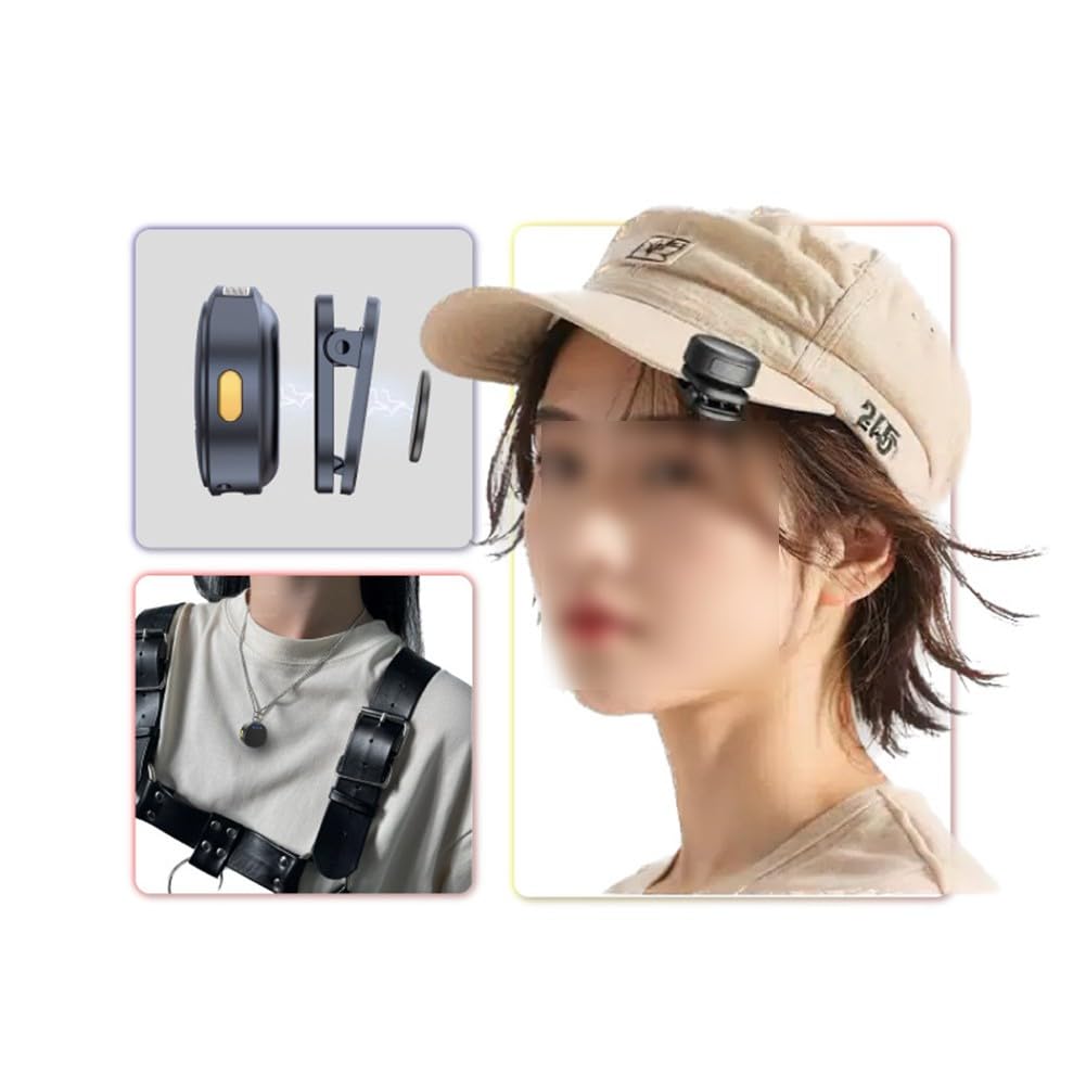 Microfono senza fili Action 5 per Pro/4/3/2, Pocket 3 e per Osmo per 360, per microfono Lavalier in ABS compatto con custodia di ricarica, registrazione audio trasparente, nero