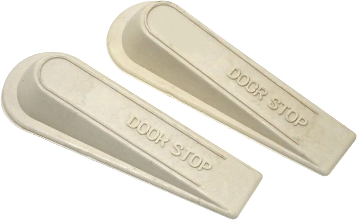 MantraRaj 2 Pack Multisurface Doorstop Door Wedge Rubber Heavy Duty Stop Large Strong Stopper Jammer Off White