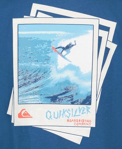 Image of Quiksilver Boys' Short Sleeve Logo Graphic T-Shirt, Soft & Comfortable, Regular Fit