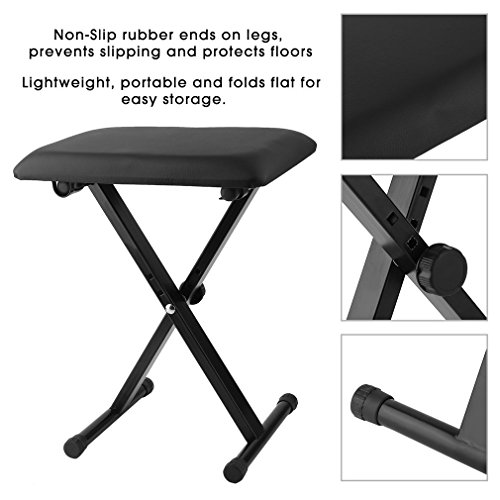 MZBDYYF Piano Tabouret de Coussin de siège rembourré Noir – Hauteur réglable 44-50,5 cm Banc de Clavier Parfait pour Les Musiciens et Les interprètes - Les Beatles, Paul McCartney, John Lennon, RIngo Starr, George Harrison MZBDYYF Piano Tabouret de Coussin de siège rembourré Noir - Hauteur réglable 44-50,5 cm Banc de Clavier Parfait pour Les Musiciens et Les interprètes – Image 4