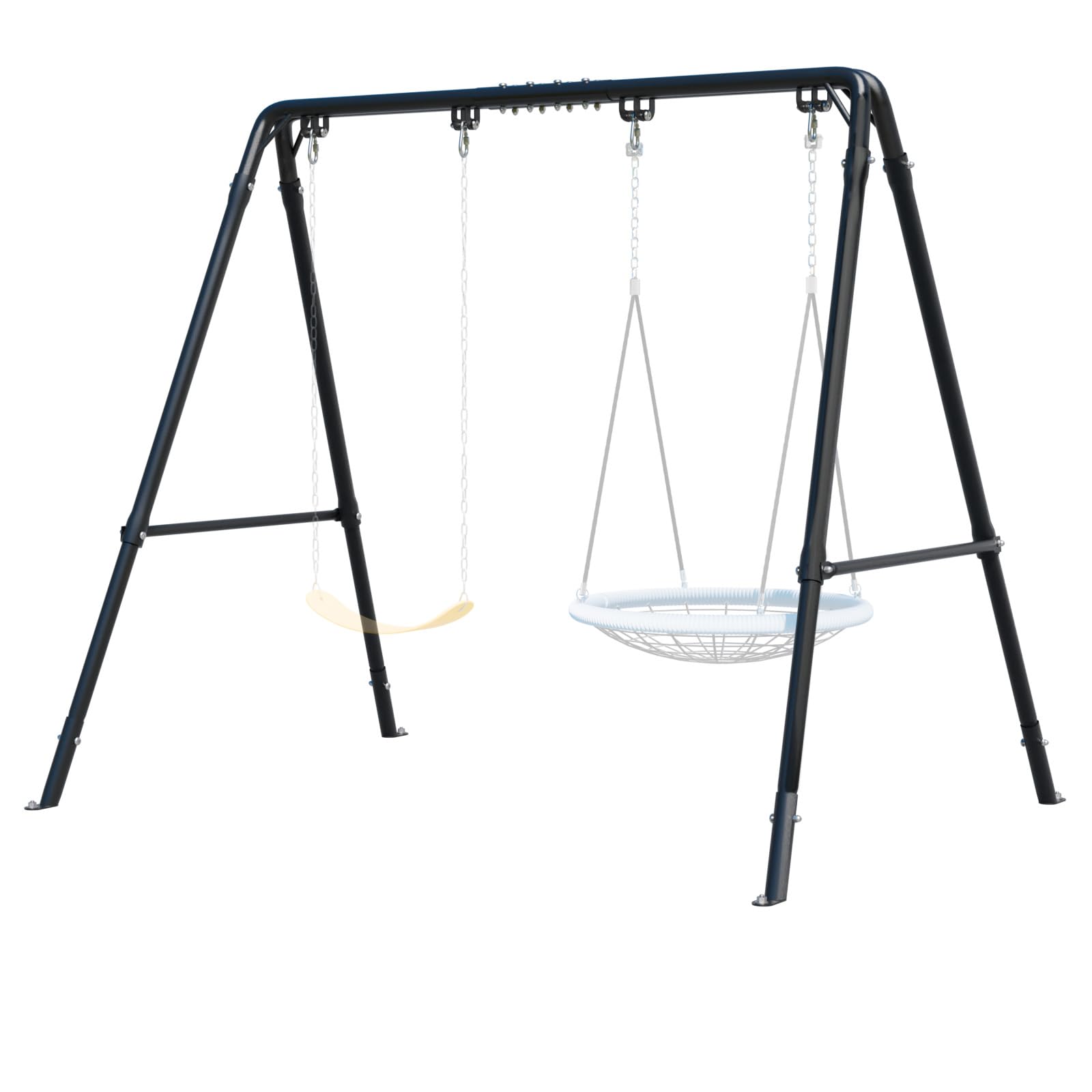 Support de balançoire de porche en métal thermolaqué cadre ultra stable avec charge de 200 kg