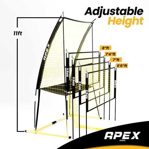 Volleyball Training Net Equipment System - Sturdy, Adjustable, and Portable | Improve Accuracy, Technique, and Skills | Ideal for Indoor/Outdoor Use | Easy Assembly & Storage |