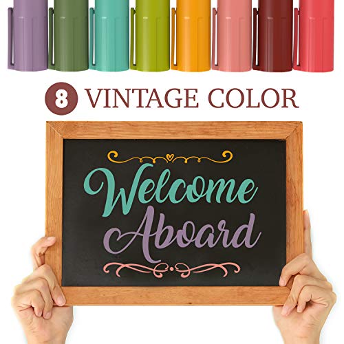 Image of CHALKY CROWN Liquid Chalk Markers - Vintage Colors - 8 Pack, 6mm