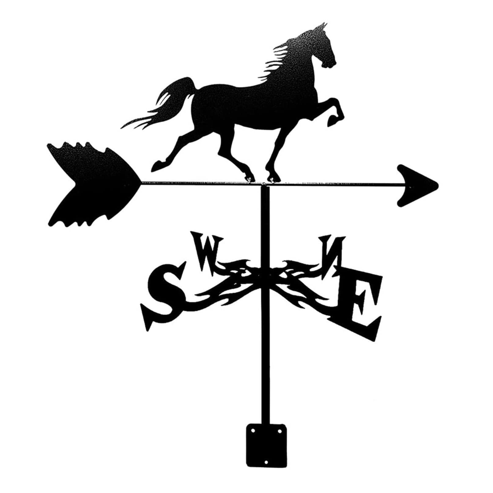 Girouette en Forme de Cheval en Acier Inoxydable, Ornements artisanaux, girouette créative en Forme d'animal pour la décoration de Jardin extérieur