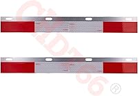 Vista 6 de Semi Trucks - Juego de perchas de barro de lujo – Longitud: 30.25 pulgadas – Perchas tipo barra cuadrada – con todos los soportes de montaje