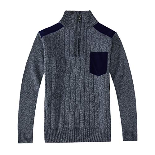 Gioberti Men's Half Zip Pullover Knitted Regular Fit Sweater with Soft Brushed Flannel Lining2