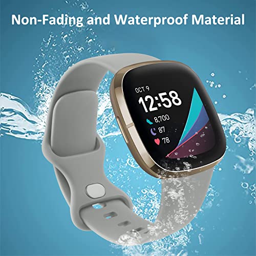Image of Meliya Soft Strap for Fitbit Versa 4 / Versa 3 / Sense 2 / Sense(Watch Not Included), Flexible Premium Elastomer TPU Adjustable Watch Straps, Sport Replacement Band for Women Men