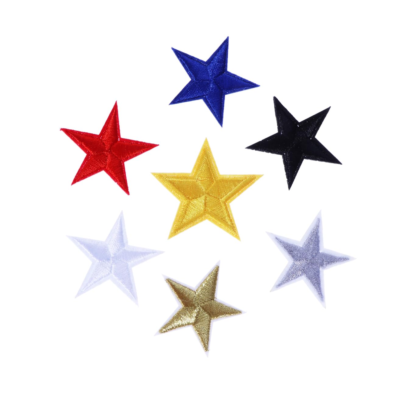 Toppe Termoadesive Per Stoffa E Jeans - Stella Multicolore, 7,6 Cm - Kit Da 2 Pezzi, Da Stirare O Cucire, Per Abiti, Giacche E Accessori - 2