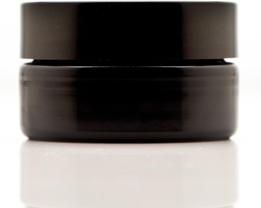 Infinity Jars 50 Ml (1.7 fl oz) Cosmetic Style Black Ultraviolet Glass Screw Top Jar Black AX-AY-ABHI-103182