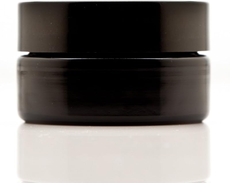 Infinity Jars Frasco Cosmético Recarregável de Vidro Preto com Tampa de Rosca, 50 mL, 1 unidade