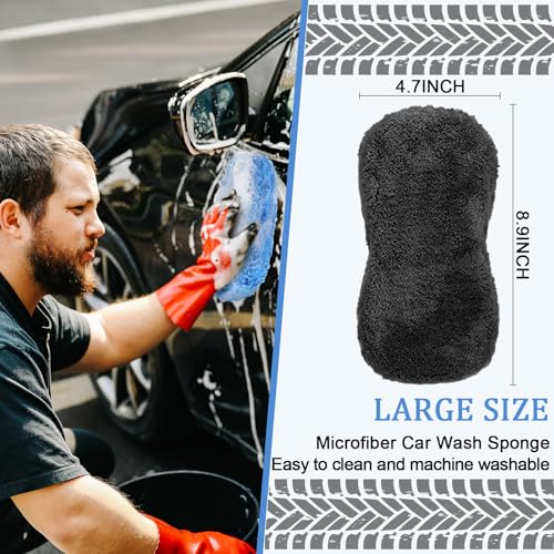 Image of Tanlade 4 Pcs Large Car Wash Sponge, Foam Sponge for Clean, Multicolor