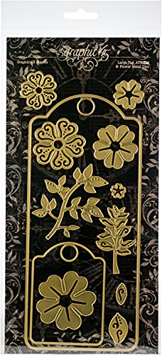 Graphic 45 4501687 G45 Staples Large Tag, ATC Tag & Flower Dies
