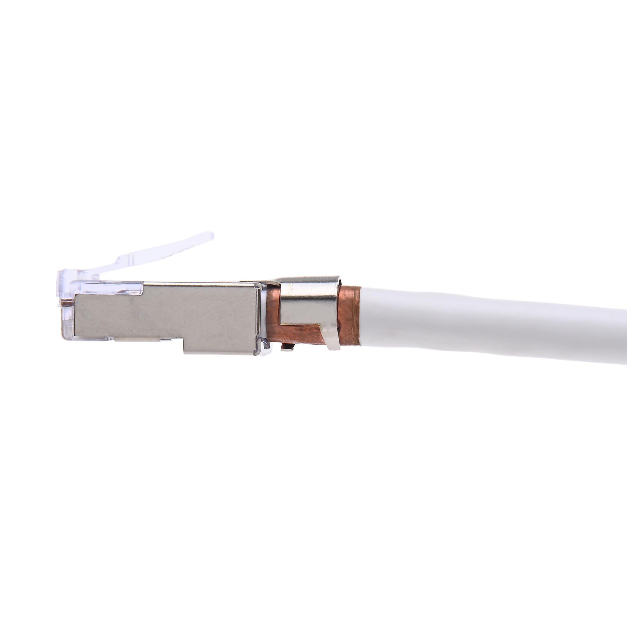 Las herramientas Platinum 202022J EZ-RJ45 apantallado CAT5e/6 Conector de tierra externa, 50-Pack