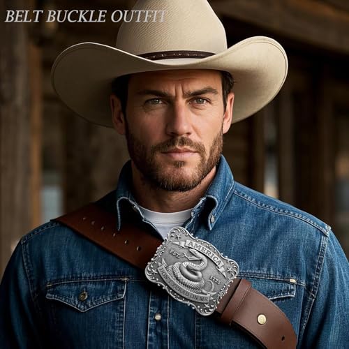 Cowboy Belt Buckle for Men Women Vintage Rodeo Texas Map 1836 Longhorn bull Western Belt Buckles