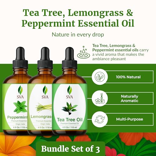Aceites SVA Té Árbol, Hierba Limón y Menta 4 oz Combo miniatura 2