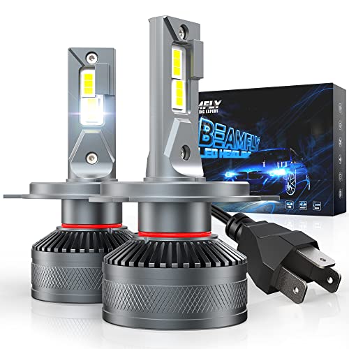 Bombillas H4 LED 18000LM, BEAMFLY HB2 9003 Lampara Faros Delanteros Coche 12V 110W 6000K Luces Blancas