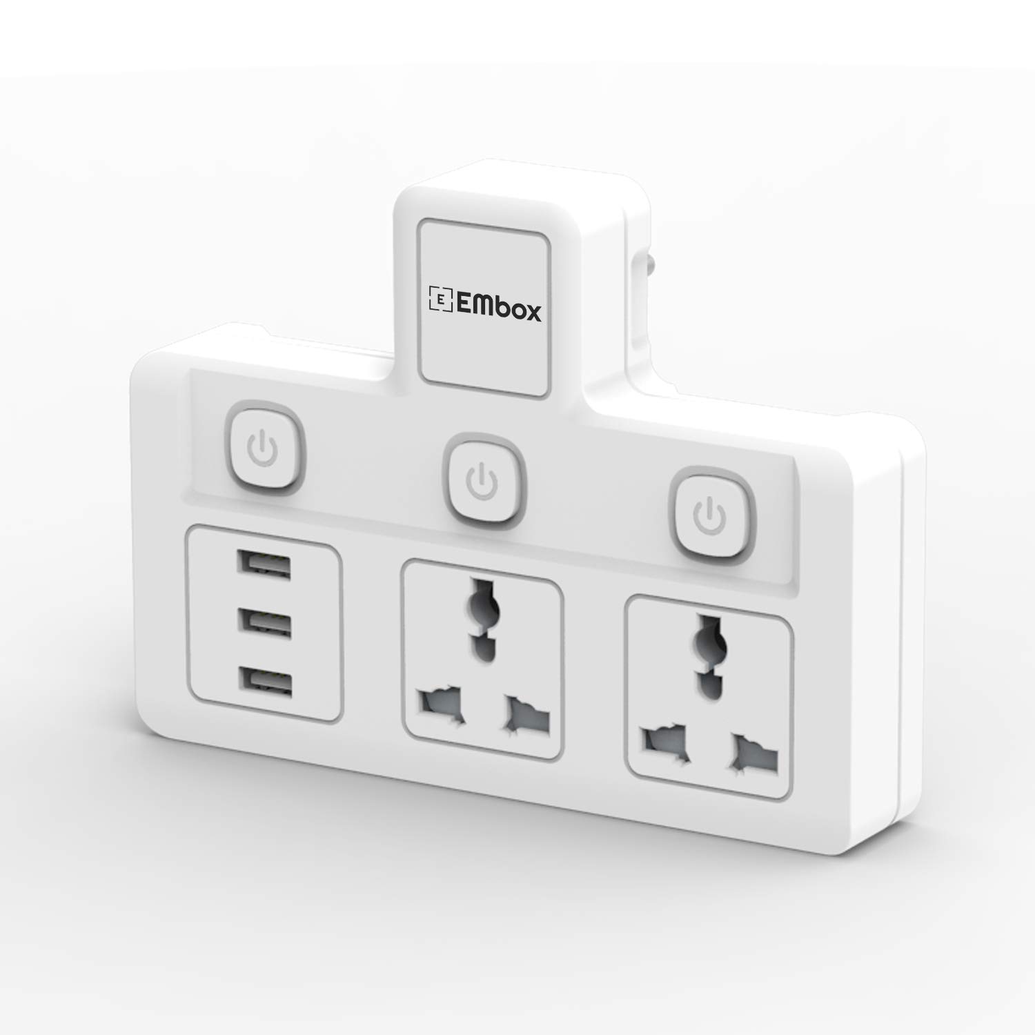 Amazon.in Buy EMBOX 13A USB Extension Board with Individual SwitchMulti Plug Socket with 2