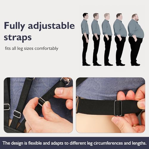 Image of ZKENIRD Shirt Stays For Men, Shirt Stays For Police And Military, Elastic Non slip and Durable Shirt Stay For Men, 2025 Upgrade Keep The Look Professional
