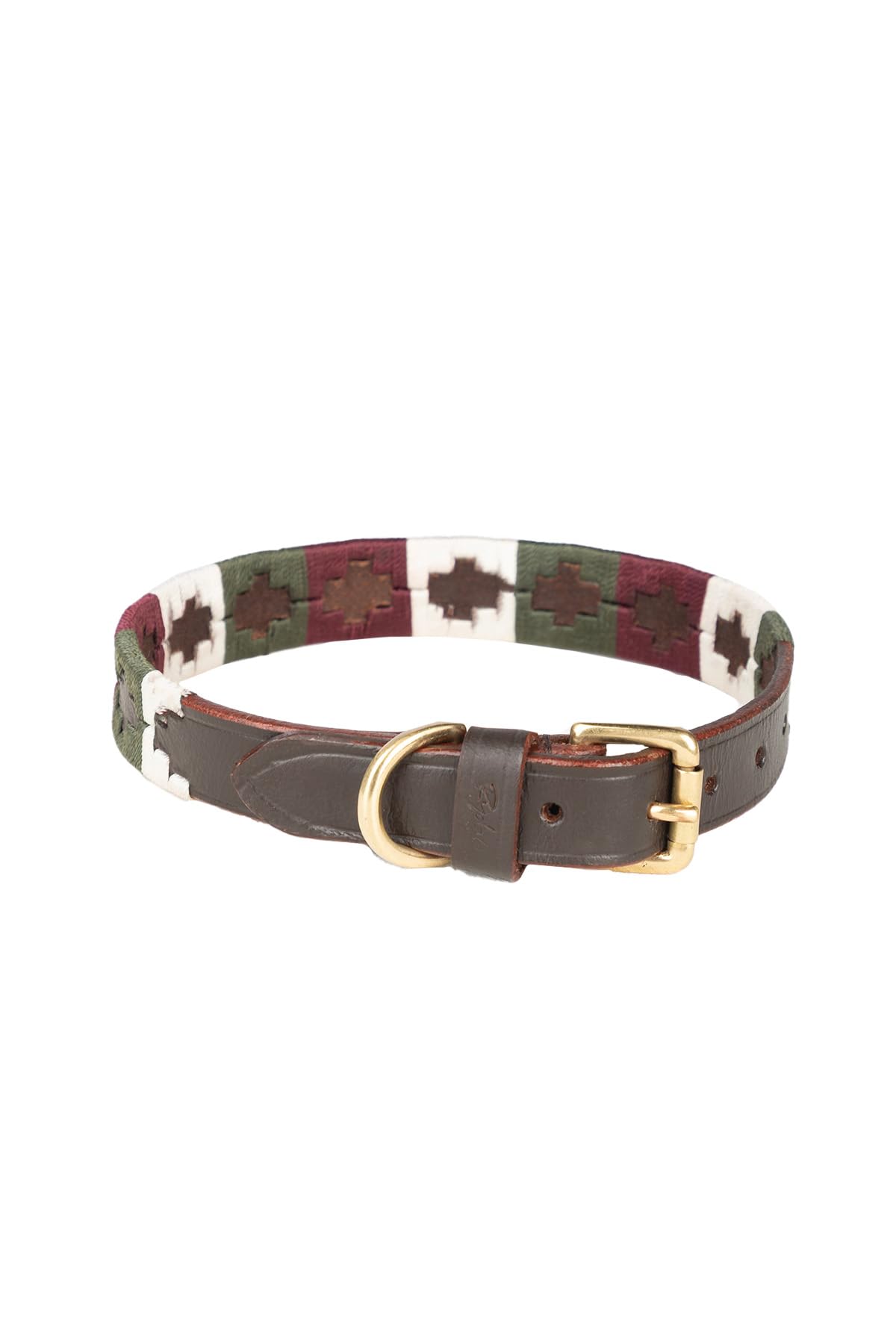 Rydale Polo Dog Collar Embroidered Adjustable Dog Puppy Hound Collars 10 Colours (Olive/White/Sorbet, XL-2XL)