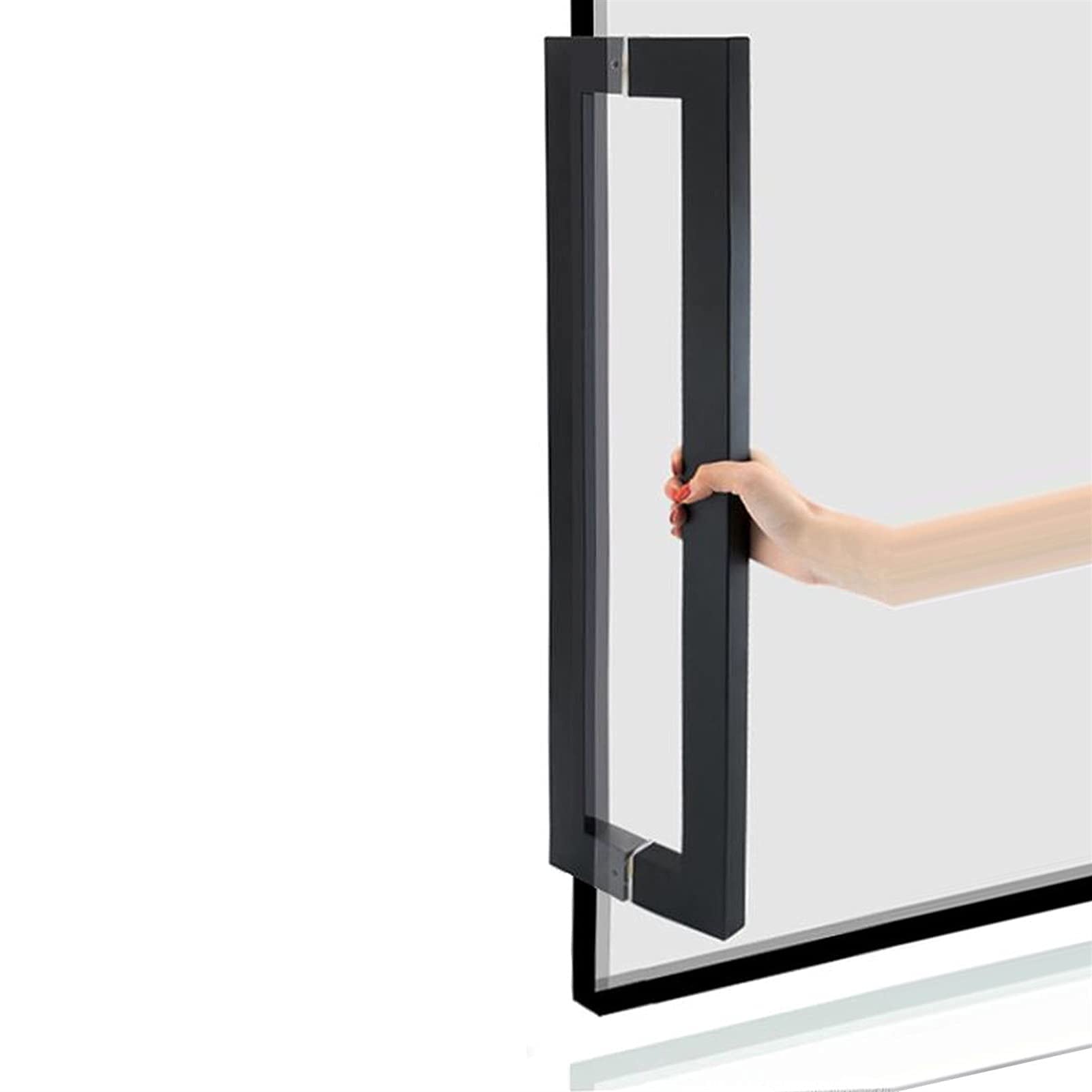 Poignée de porte lourde en acier inoxydable noire pour sécuriser votre maison et garage