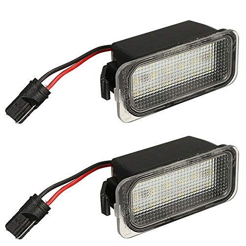 RASHION Paire SMD 18 LED Lampe de Plaque d'immatriculation pour F-ord Fiesta Focus C-Max Mondeo Galaxy S-Max Kuga J-aguar XJ XF 542119