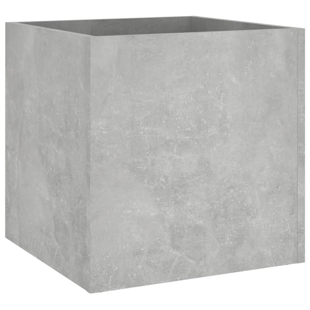 Générique Sadzarka na kwiaty szary beton 40x40x40 cm Drewno inżynieryjne