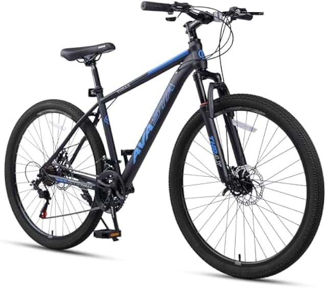 AVASTA Thrax 27.5 Inch Adult Men Male and Women MTB Mountain Bike, Black
