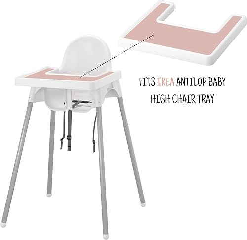 Miniatura 6 de Mantel individual para silla alta, paquete de 2 unidades, resistente a las manchas, antideslizante, de silicona, para silla alta, mantel individual