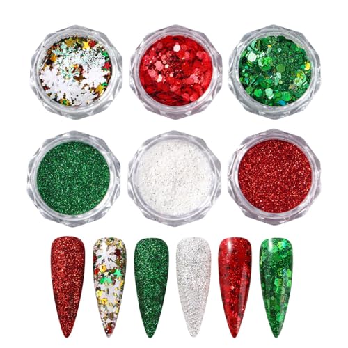 Lentejuelas de uñas con purpurina de , confeti brillante, copos de purpurina de para decoración de uñas de invierno para el hogar, tienda de uñas, viajes