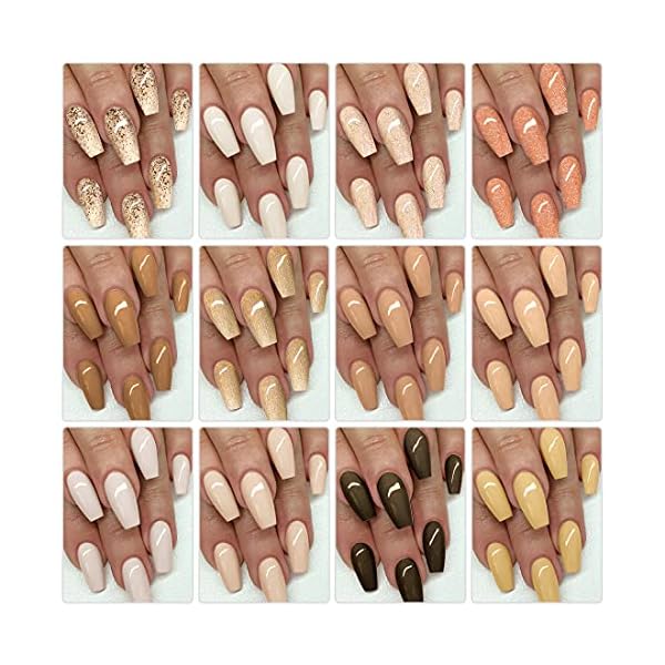 AIMEILI Gel Nagellack UV LED Gellack Farben Set 12 pcs 8ml Soak Off Nägel Farbgel Kit 10 – Bild 3