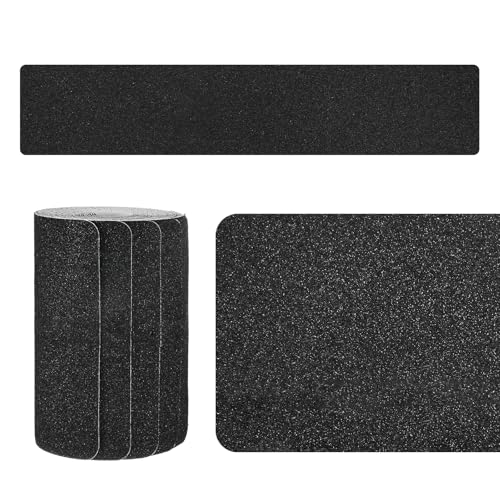 Image of M METERXITY 10-Pack Anti Slip Traction Tape 30 inch x 6 inch Best Grit Outdoor Non-Skid Tape High Traction Friction Abrasive Adhesive for Indoor /Outdoor Stairs Step [Black]