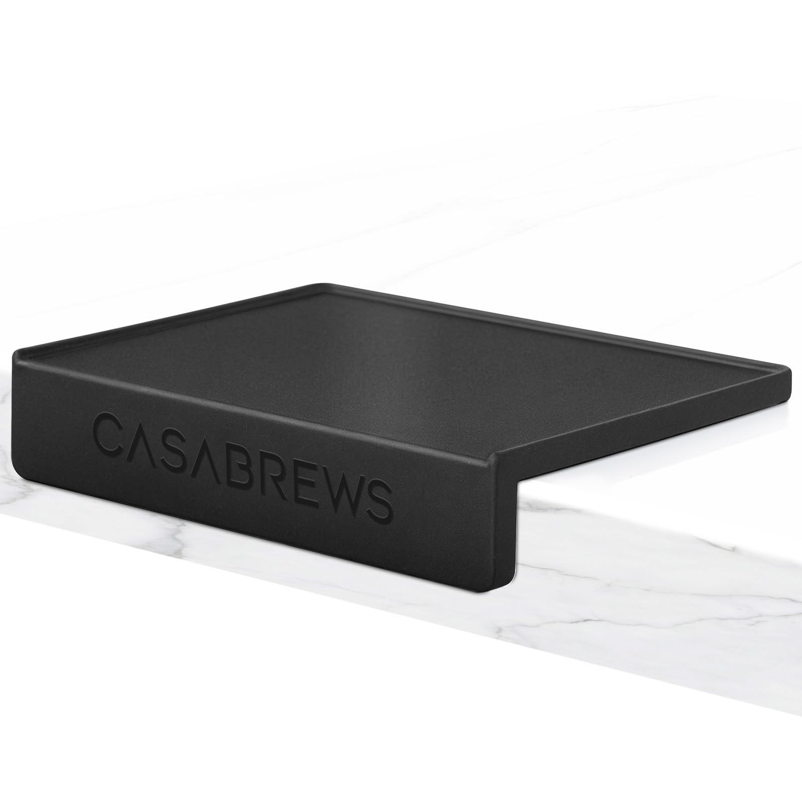 CASABREWSCA2015 Espresso Tamping Mat, 0.4" Thickened Coffee Tamper Mat for Espresso Machine, Food Grade Silicone Espresso Mat for Coffee Bar, Waterproof & Heat Resistant, 8 x 6 Inch, Black