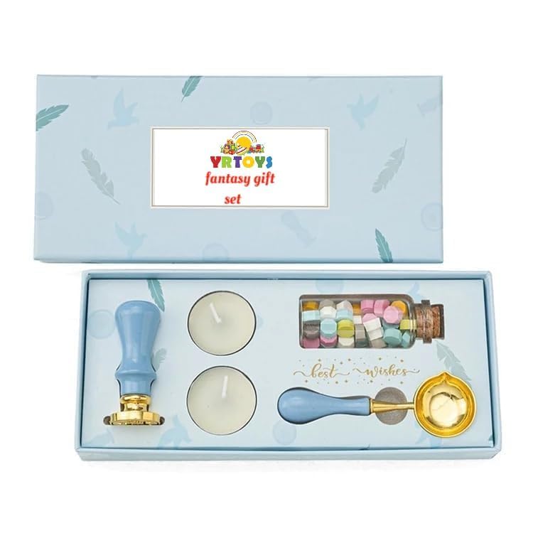 YRTOYS Wax Seal Stamp Kit, Seal Stamp Kit, Wax Seal Kit, Wax Seal Stamp with Sealing, Wax Melting Spoon, Wooden Handle Stamp for Craft, Invitations, Letter, Envelopes (Wax Seal Stamp - B)-image-12