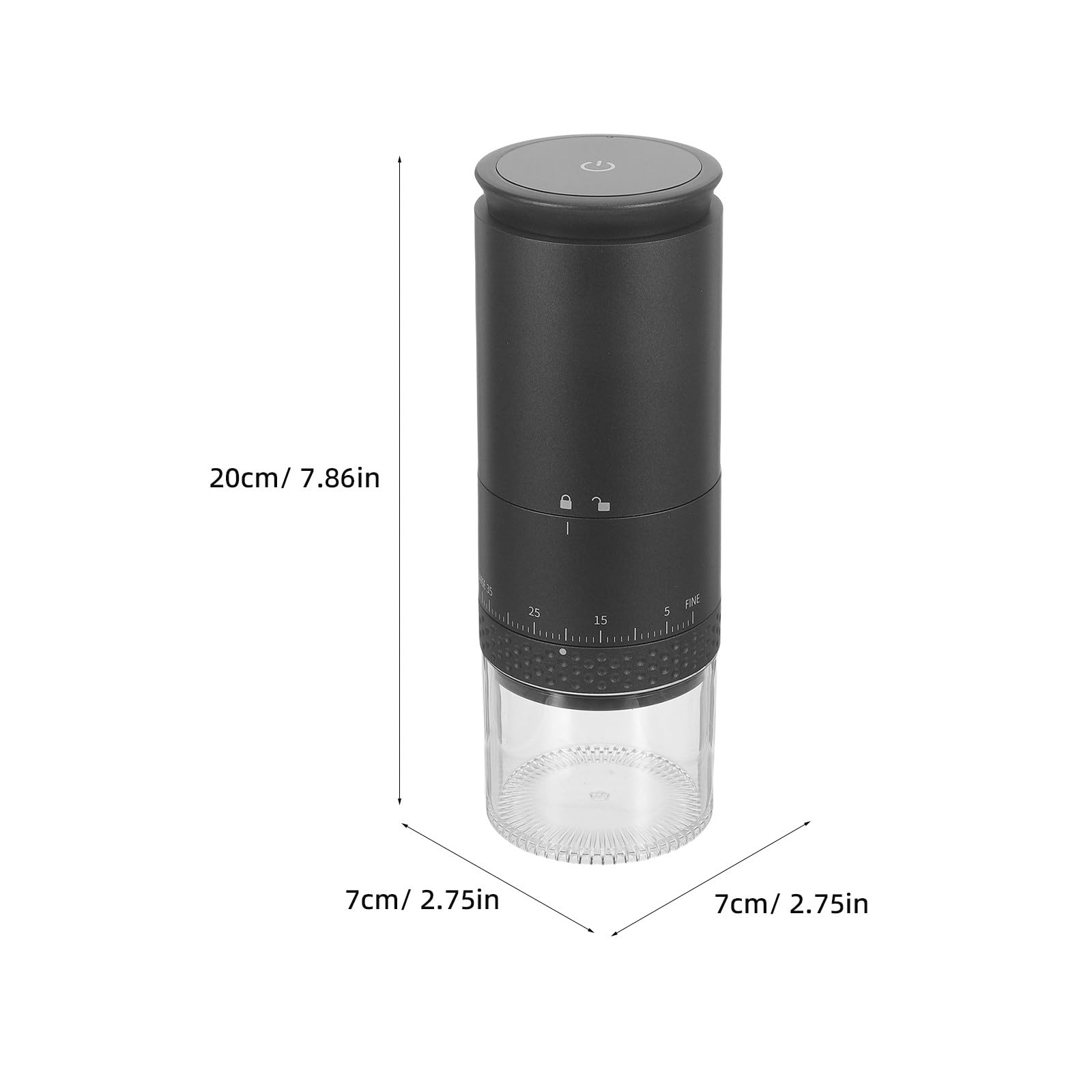 PATKAW Molinillo de Café Eléctrico Portátil de 25g para Uso Doméstico y Apartamentos Pequeños con Funcionamiento Silencioso