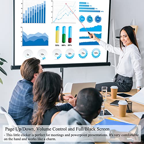 wireless powerpoint remote presentation clicker presenter pointer for classroom teacher - usb slide advancer compatible macbook computer