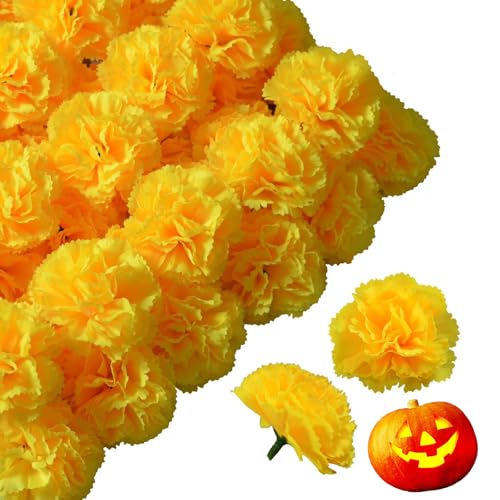 Dh Eyb 11 Carnation Flower,Carnation Flowers Artificial, 50Pcs Silk Carnations Fake Flower Heads With Stem For Home Wedding Decorations Diy Wreath Garland Crafts Wedding Party cover