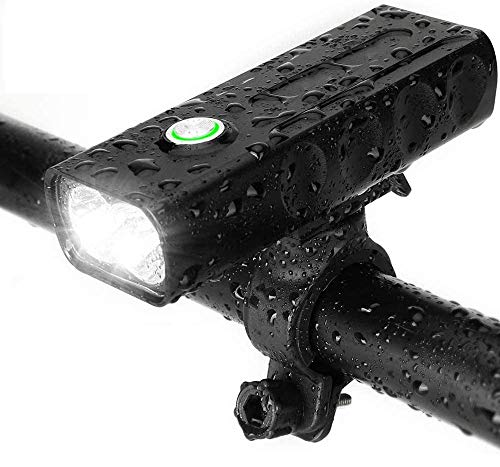 Preisvergleich Produktbild Dersoy Fahrradlicht, wiederaufladbar, USB, 1000 Lumen, mit Rücklicht, für Straßen- und Mountainbike, Sicherheit bei Nacht, IPX5, wasserdicht