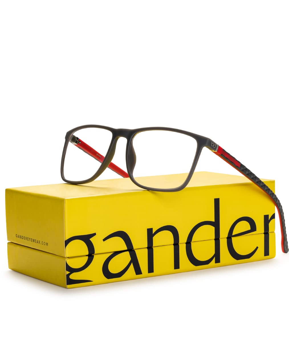 Gander Blue Light Blocking Gaming Glasses for Men/Women. Cool Sporty Style - Adjustable Spring Hinges+ Lightweight TR90 Frame