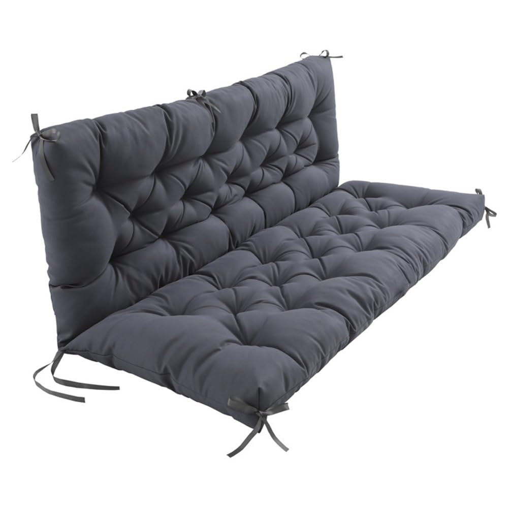 Cuscino per panca da esterno, cuscino di ricambio per dondolo da giardino, per mobili da 23 posti, impermeabile, spesso, bianco (100 x 100 x 10 cm)