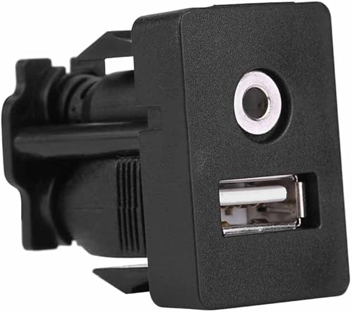 Miniatura 6 de Soporte de extensión AUX de 0.138 in USB de montaje empotrado AUX Audio Jack Cable de extensión para coche, camión, tablero de instrumentos, montaje