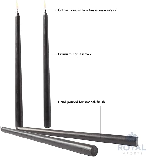 Miniatura 4 de Royal Imports Velas cónicas sin perfume, elegantes de calidad premium, sin goteo y sin humo, velas de cena sumergidas a mano para bodas, vacaciones,